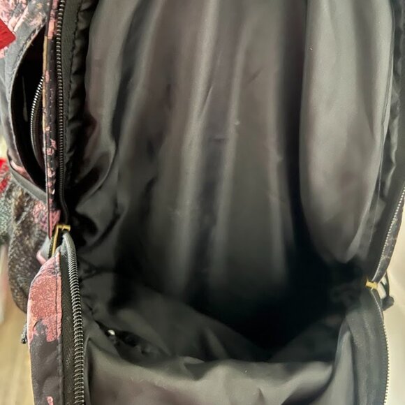 Mossimo Supply Co Pink Black Nylon 15"X12"X5" Backpack Bag - Picture 6 of 12